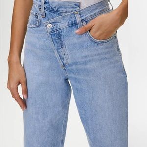 Agolde Criss Cross Upsized Jeans in light wash